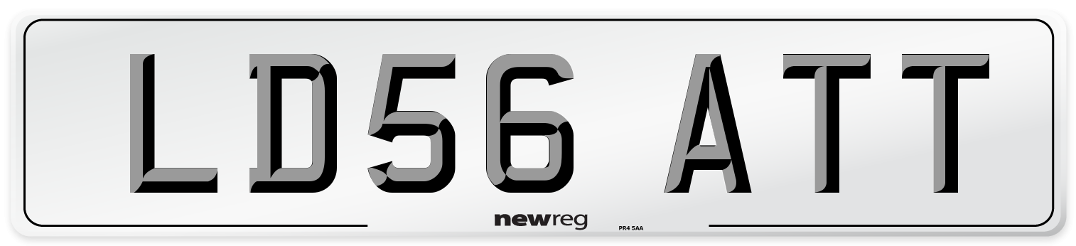 LD56 ATT Number Plate from New Reg